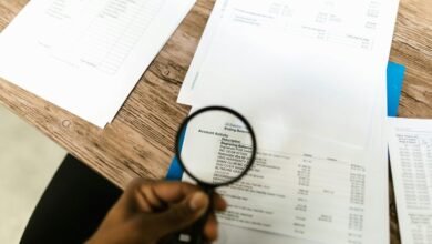 account numbers listed for review